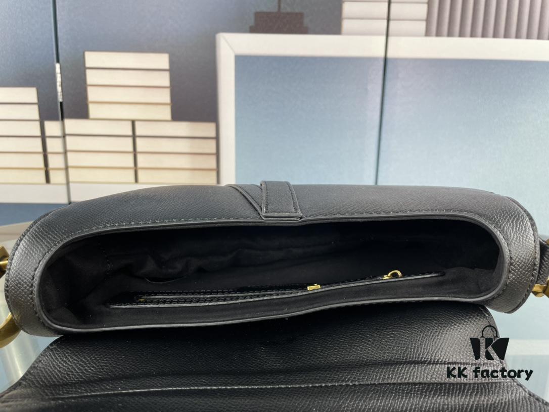 Large Size ♥️ Dior Saddle Bag, Vintage Pattern, Thin Strap, Palm Grain Series [Includes Retail Box 🎁]