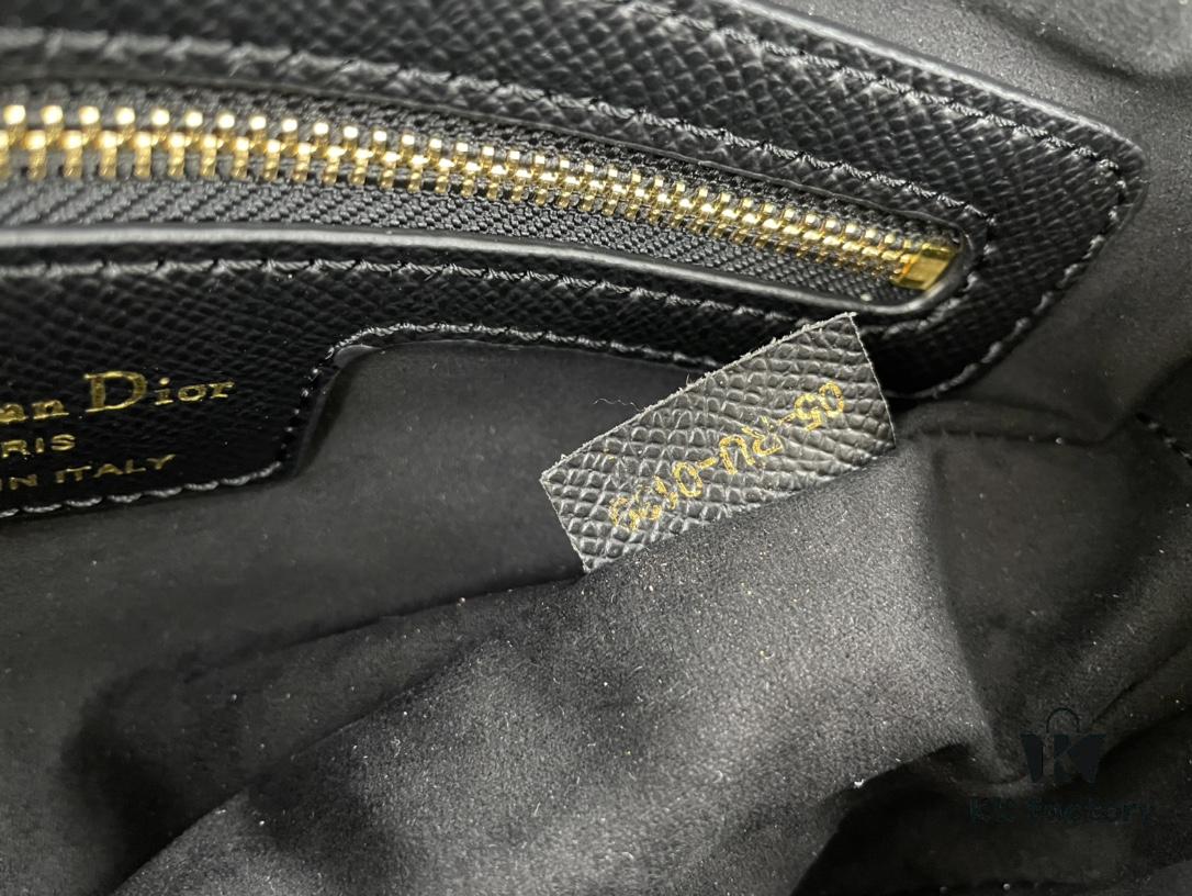 Large Size ♥️ Dior Saddle Bag, Vintage Pattern, Thin Strap, Palm Grain Series [Includes Retail Box 🎁]