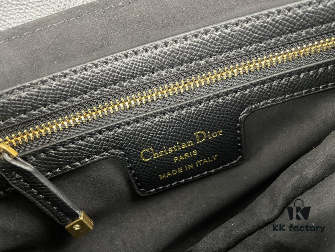 Large Size ♥️ Dior Saddle Bag, Vintage Pattern, Thin Strap, Palm Grain Series [Includes Retail Box 🎁]