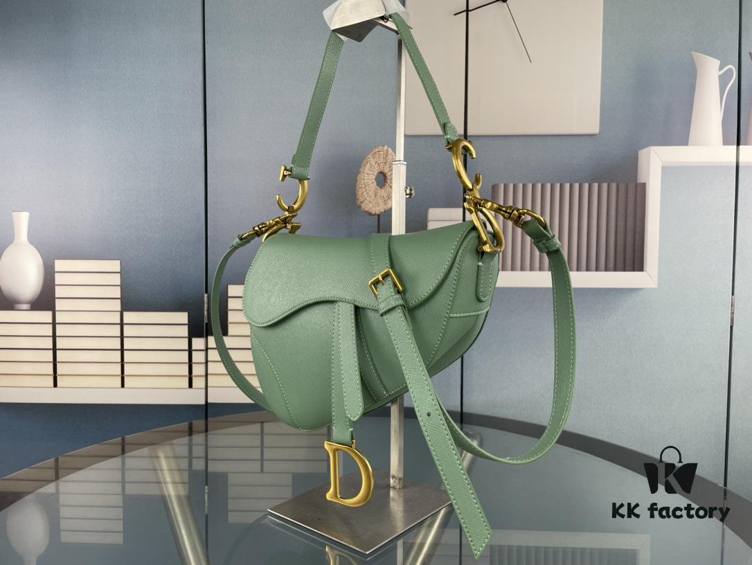 Large Dior Saddle Bag, Vintage Pattern, Thin Strap, Palm Texture Series [Includes Boutique Box 🎁]