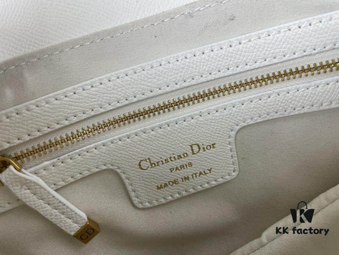 Large Size ♥️ Dior Saddle Bag, Vintage Pattern, Thin Strap, Palm Grain Series [Includes Retail Box 🎁]