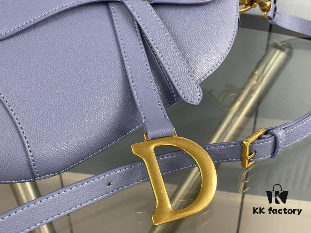 Large Size ♥️ Dior Saddle Bag, Vintage Pattern, Thin Shoulder Strap, Palm Texture Series [Includes Original Retail Box 🎁]