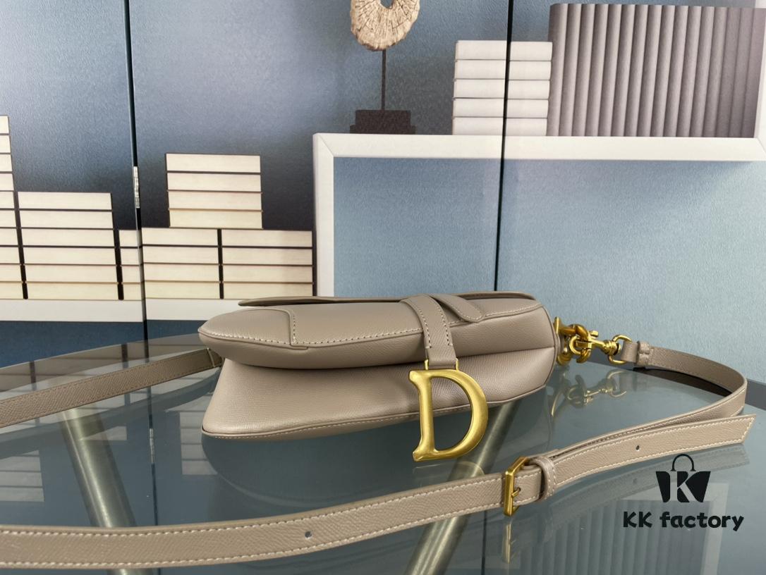 Large Size ♥️ Dior Saddle Bag, Vintage Pattern, Thin Strap, Palm Grain Series [Includes Retail Box 🎁]