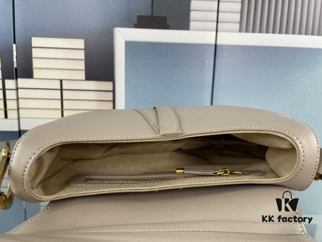 Large Size ♥️ Dior Saddle Bag, Vintage Pattern, Thin Strap, Palm Grain Series [Includes Retail Box 🎁]