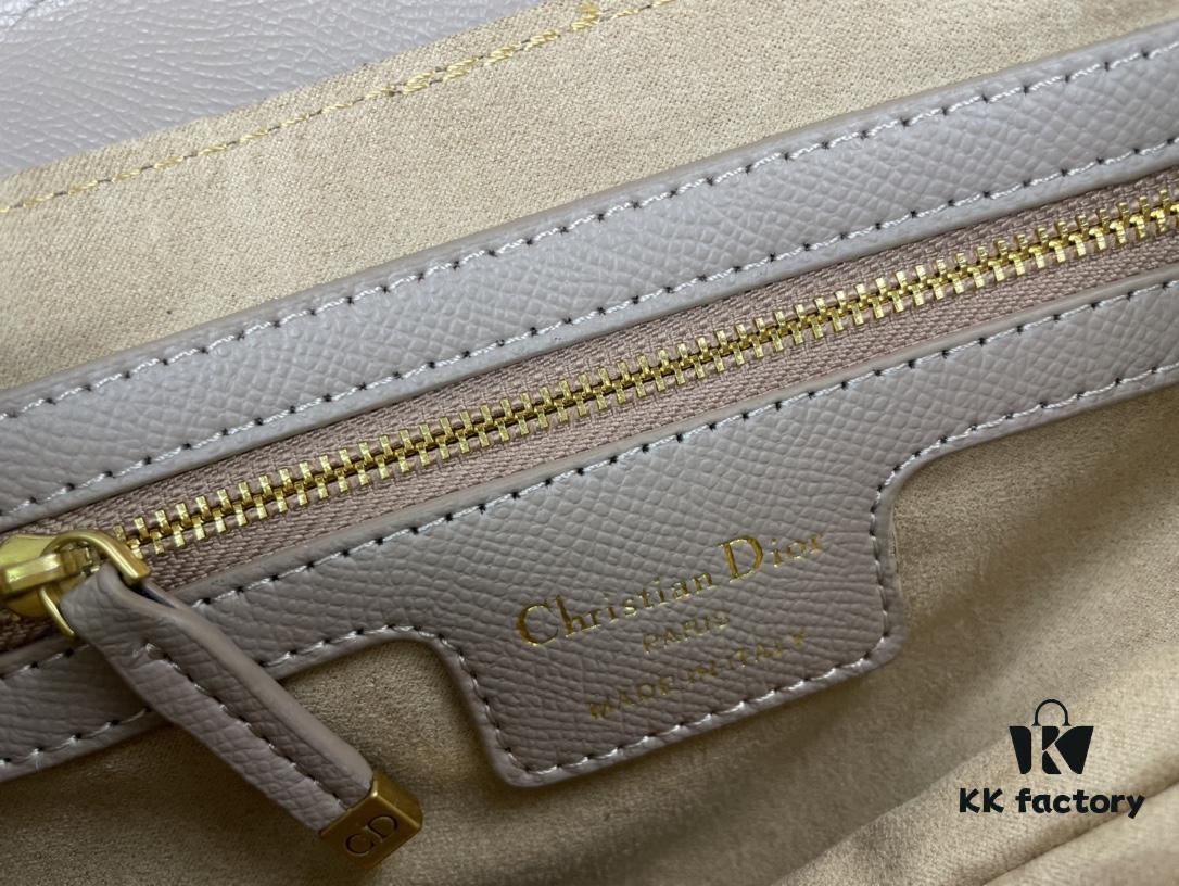 Large Size ♥️ Dior Saddle Bag, Vintage Pattern, Thin Strap, Palm Grain Series [Includes Retail Box 🎁]