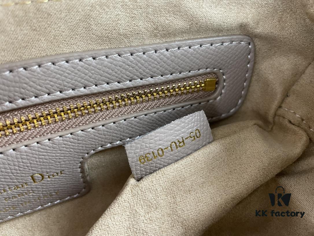 Large Size ♥️ Dior Saddle Bag, Vintage Pattern, Thin Strap, Palm Grain Series [Includes Retail Box 🎁]