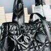 Dior Toujours Small Bag in Black Calfskin with Cannage Stitching