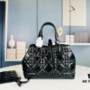 Medium Black Button Dior Toujours Bag
