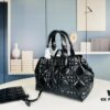 Medium Black Button Dior Toujours Bag