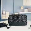 Dior Toujours Small Bag in Black Calfskin with Cannage Stitching