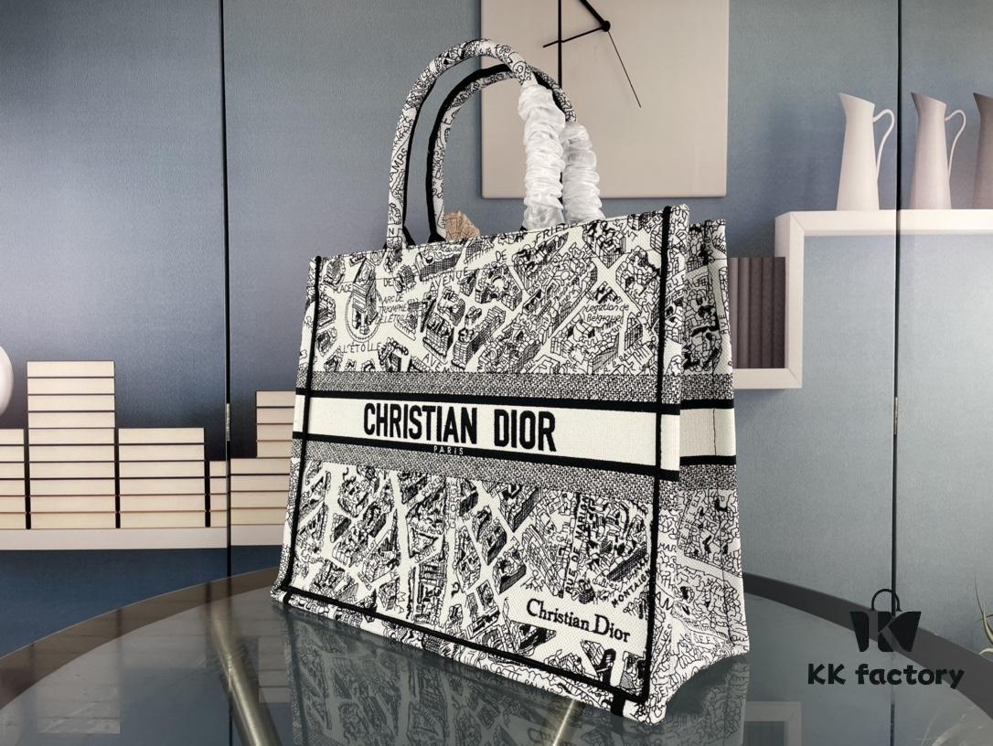 Embroidered Large Size [Di0r Book Tote]