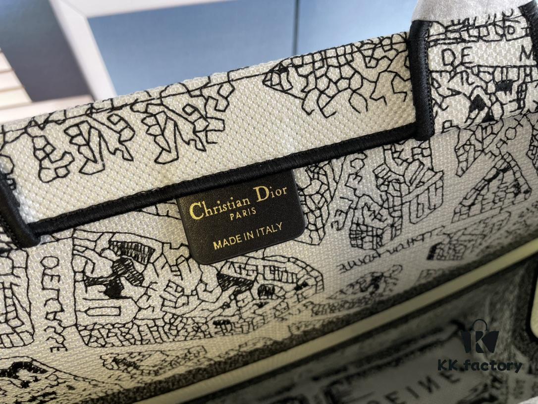 Embroidered Large Size [Di0r Book Tote]