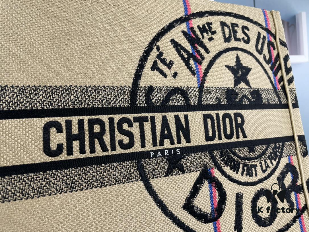 Embroidered Large Size [Di0r Book Tote]