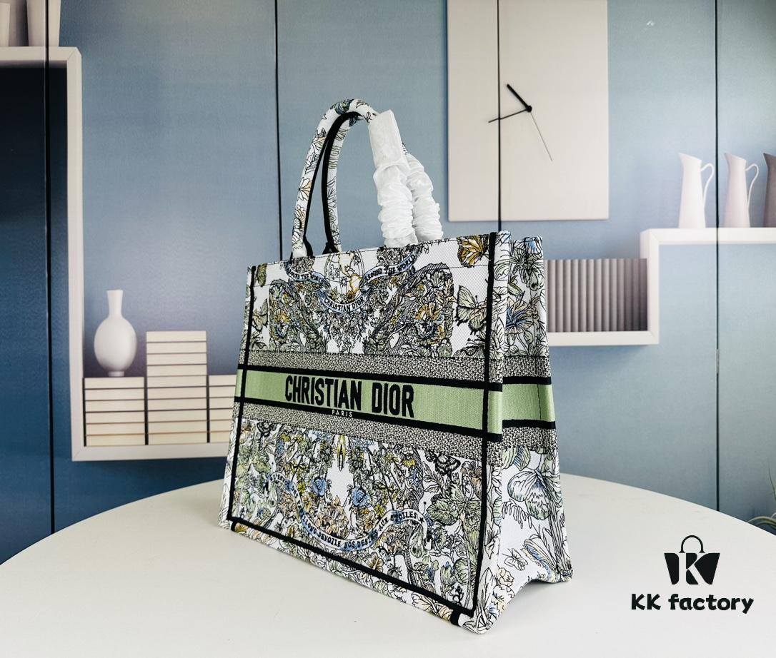 Embroidered Large Di0r Book Tote