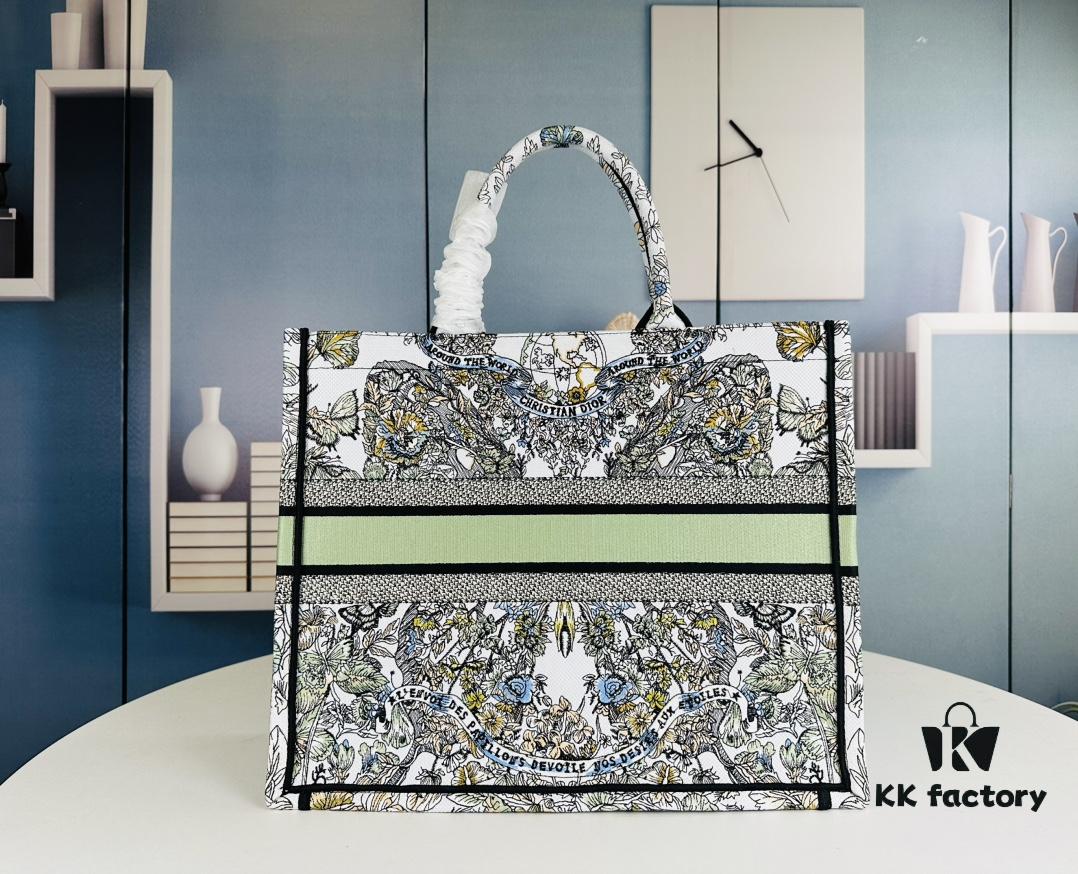 Embroidered Large Di0r Book Tote