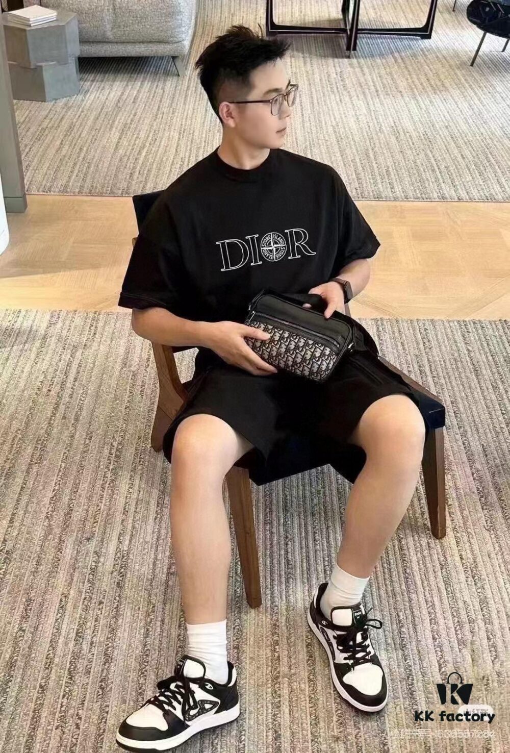 Small Dior Men's New Backpack Shoulder Bag with Box