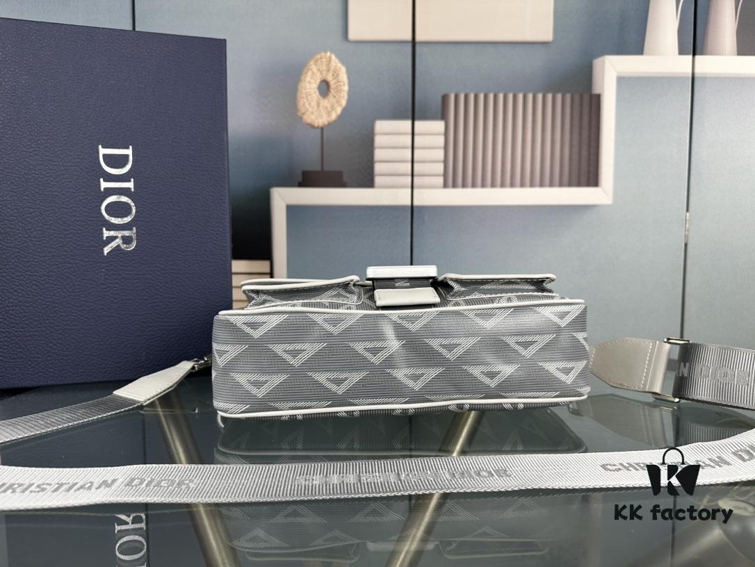 Dior Gray Black Hit the Road Bag with Shoulder Strap