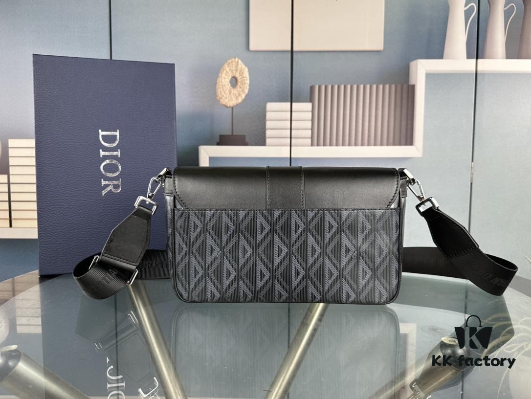 Top-Grade Original Dior Grey Black Hit the Road Shoulder Bag
