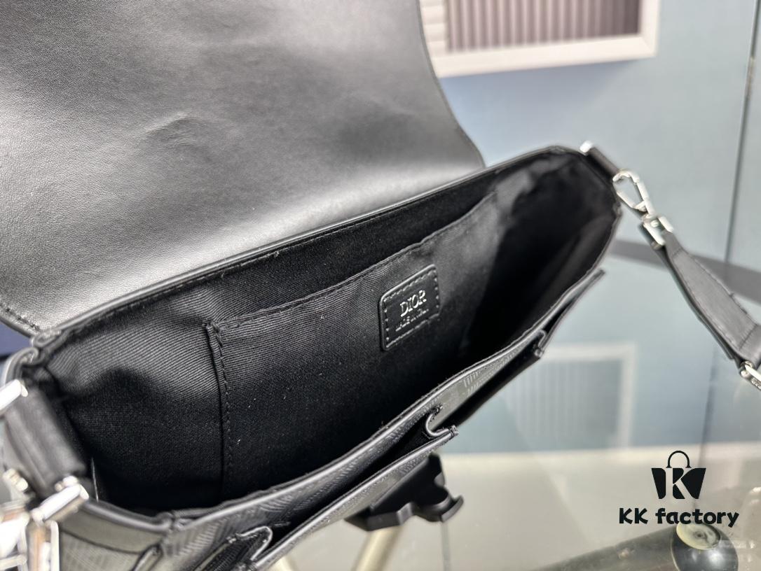 Top-Grade Original Dior Grey Black Hit the Road Shoulder Bag