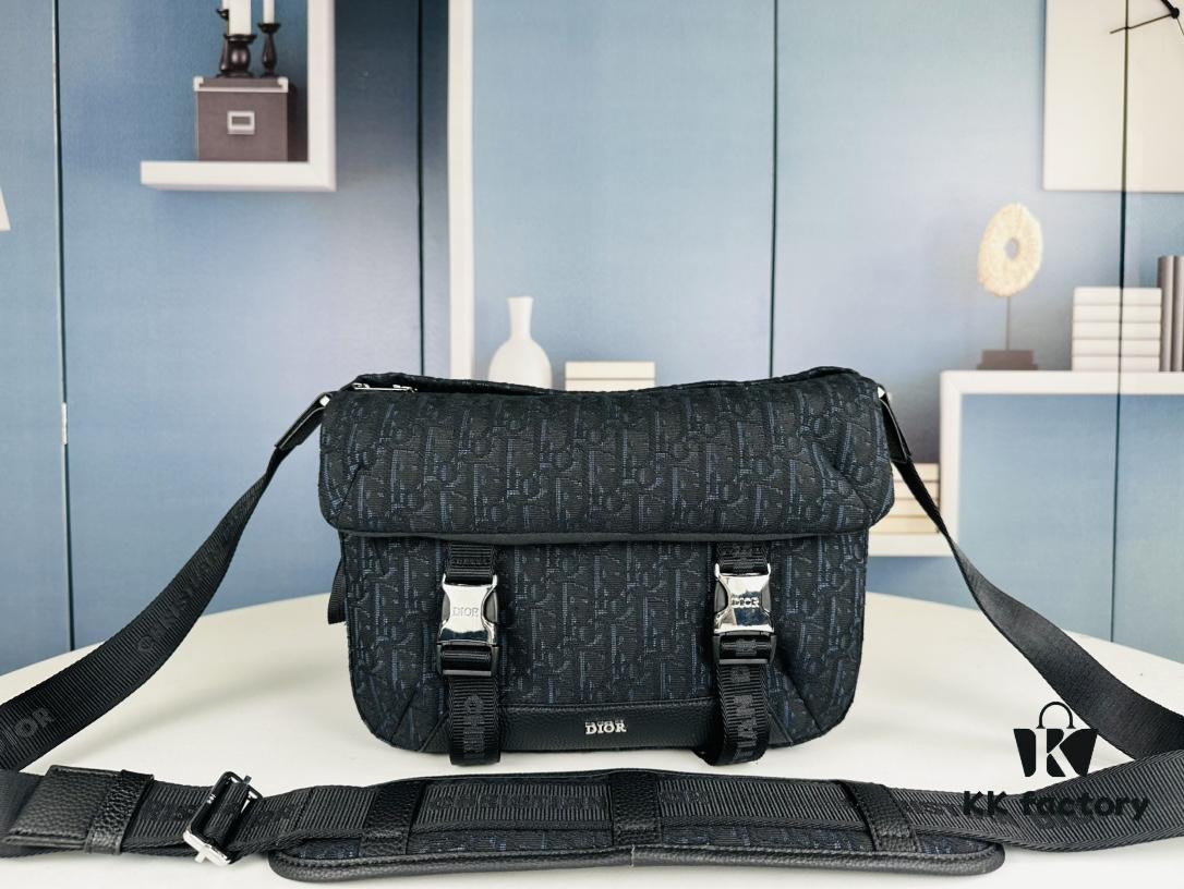 Dior Explorer Bag in Black Jacquard with Oblique Pattern, Model No. 9012