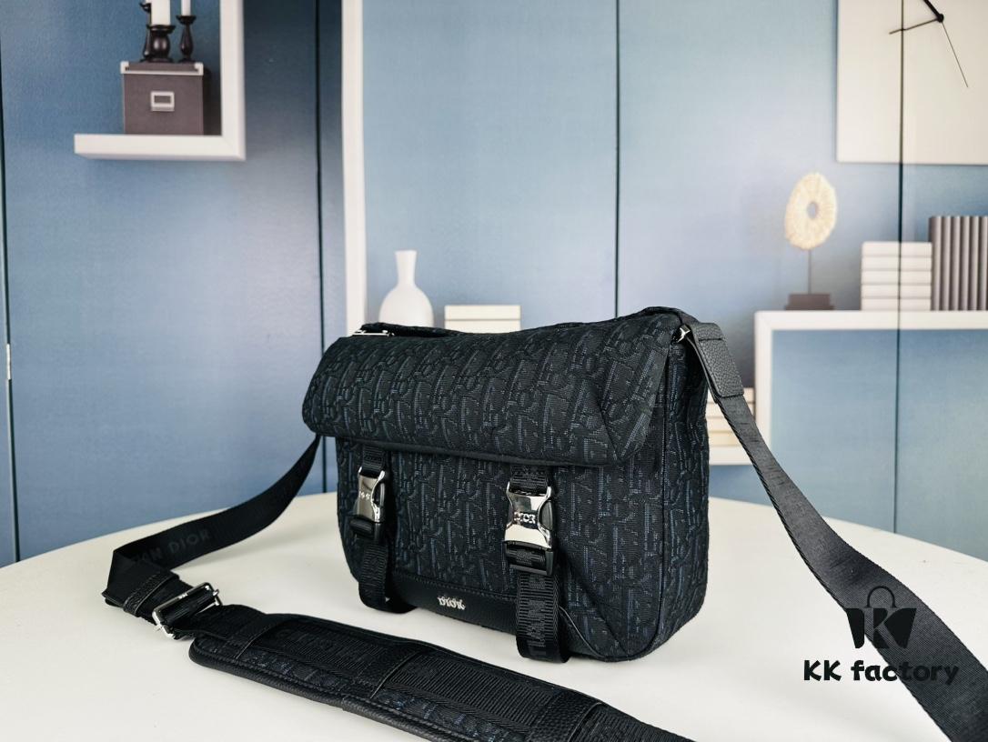 Dior Explorer Bag in Black Jacquard with Oblique Pattern, Model No. 9012