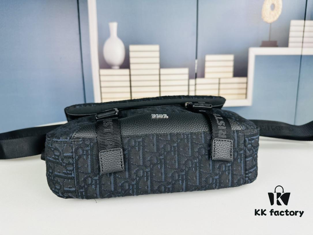 Dior Explorer Bag in Black Jacquard with Oblique Pattern, Model No. 9012