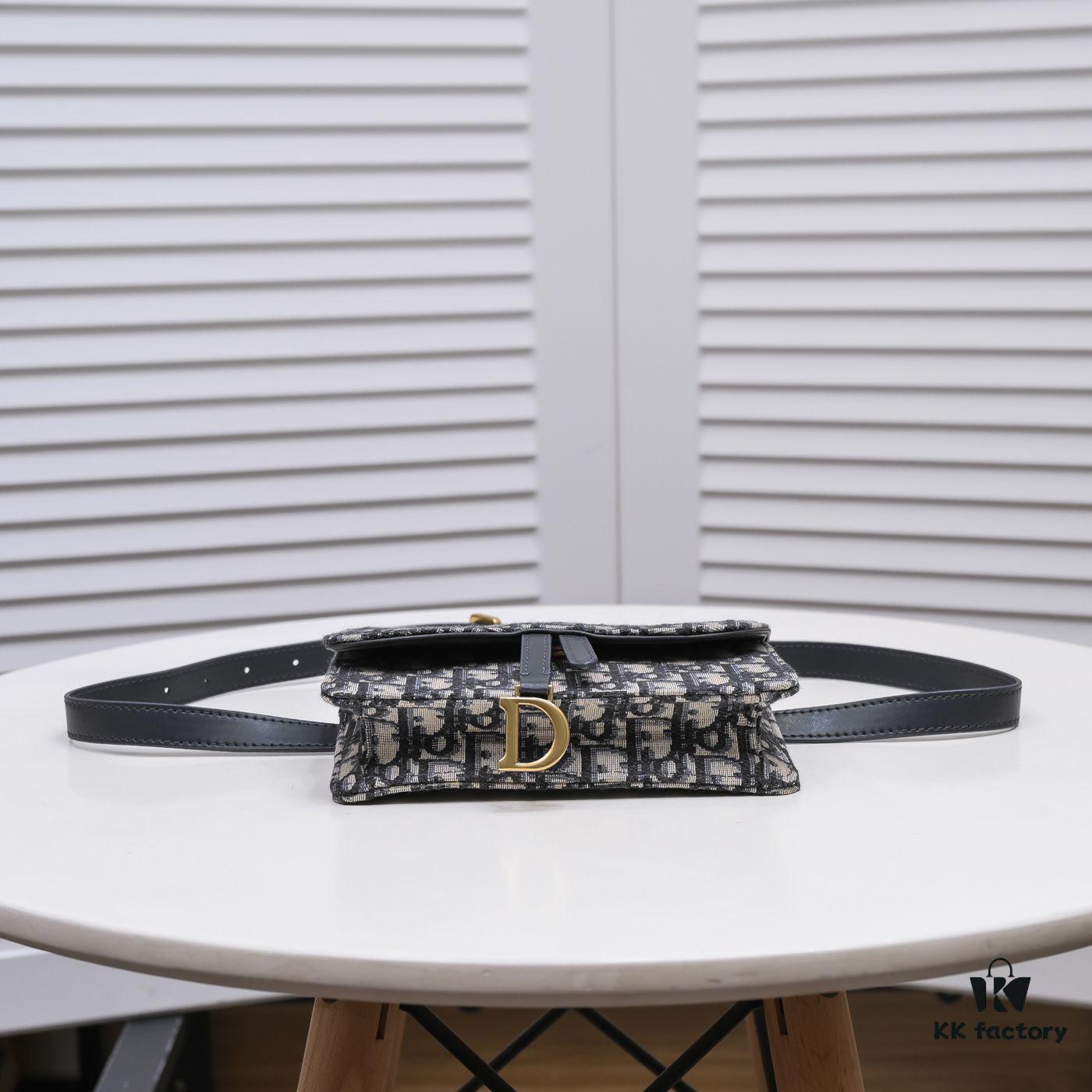 Dior Oblique Saddle Waist Bag with Box - New Canvas Fireworks Design