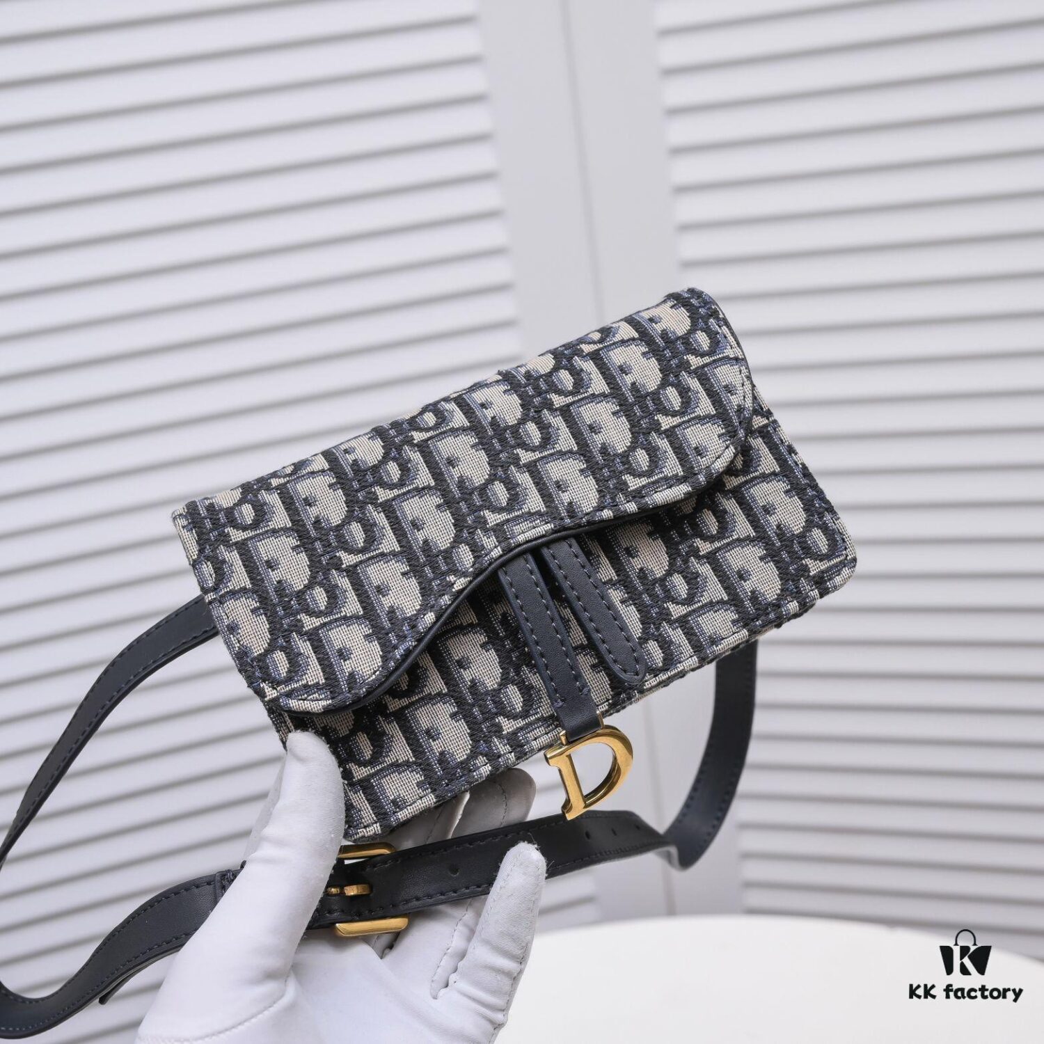 Dior Oblique Saddle Waist Bag with Box - New Canvas Fireworks Design