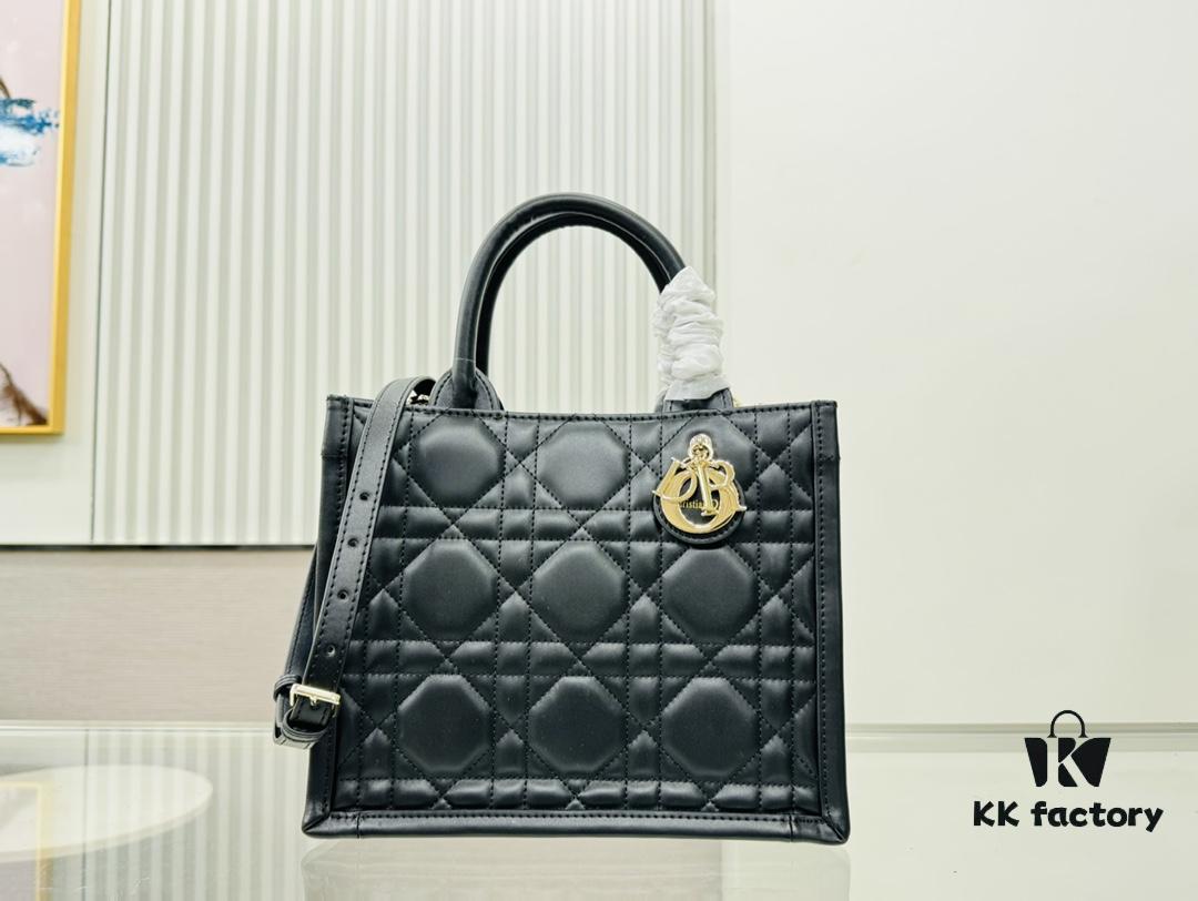 Black Calfskin Dior New Tote