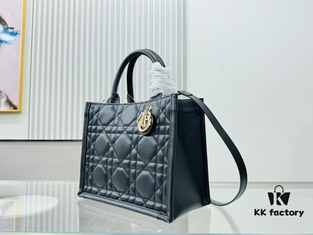 Black Calfskin Dior New Tote