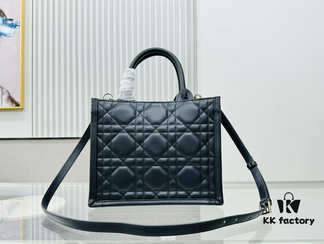 Black Calfskin Dior New Tote