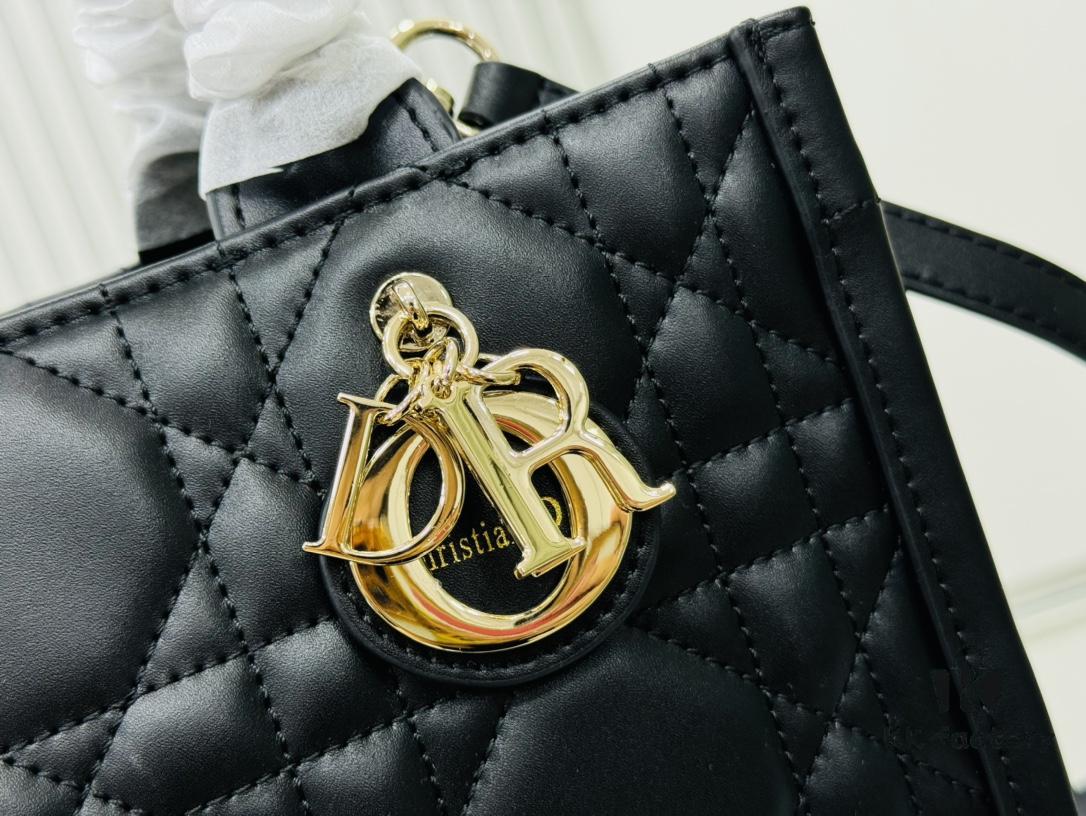 Black Calfskin Dior New Tote