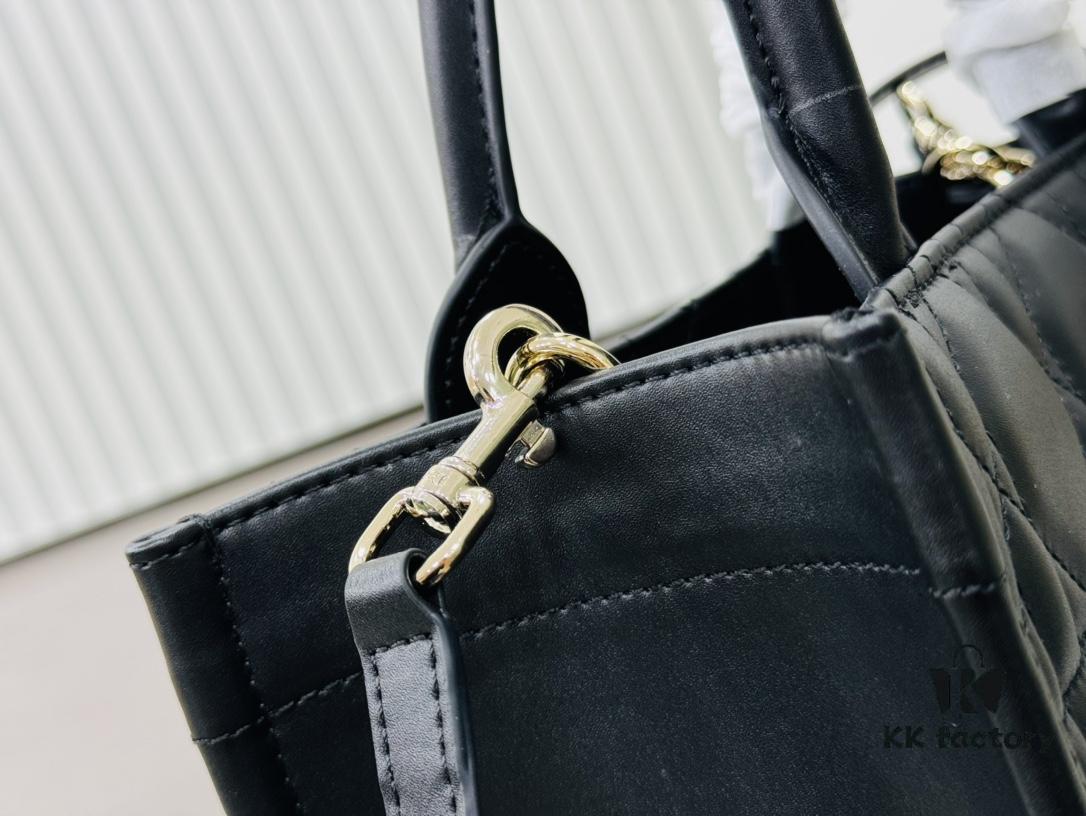 Black Calfskin Dior New Tote