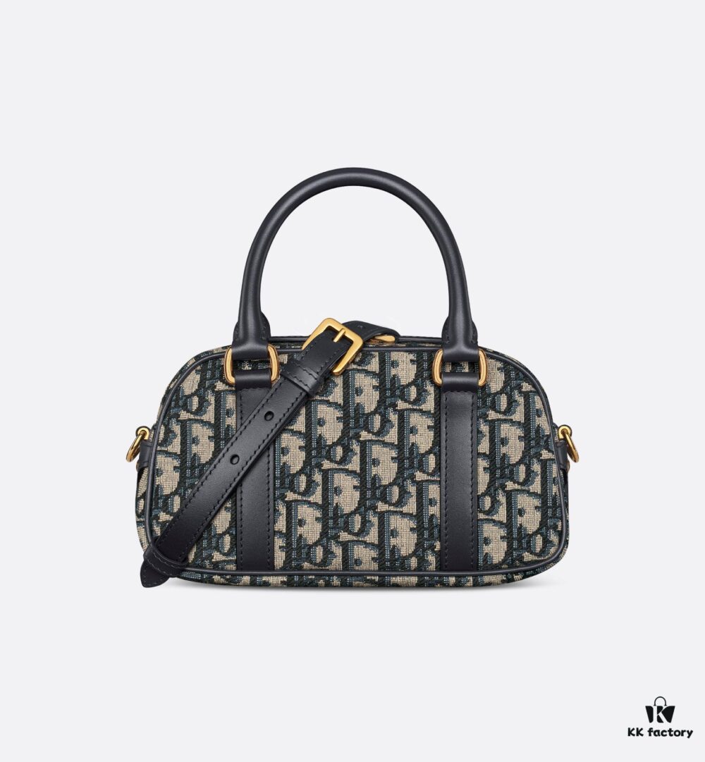 New Arrival in Stock!! Dior Top Quality D-Vibe Bowling Mini Bag in Blue Oblique Print