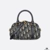 New Arrival in Stock!! Dior Top Quality D-Vibe Bowling Mini Bag in Blue Oblique Print
