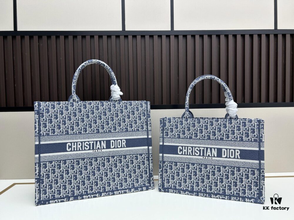 Authentic Dior Book Tote, Large and Medium Size