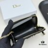 Dior 4779 Black and Burgundy Oblique Jacquard Canvas Wallet