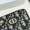Dior 4779 Black and Burgundy Oblique Jacquard Canvas Wallet