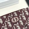 Dior 796 Black and Burgundy Mini Wallet