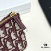Dior 796 Black and Burgundy Mini Wallet