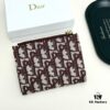 Dior 796 Black and Burgundy Mini Wallet