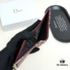 Dior 796 Black and Burgundy Mini Wallet