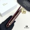 Dior 797 Black and Burgundy Small Leather Wallet