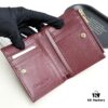 Dior 797 Black and Burgundy Small Leather Wallet