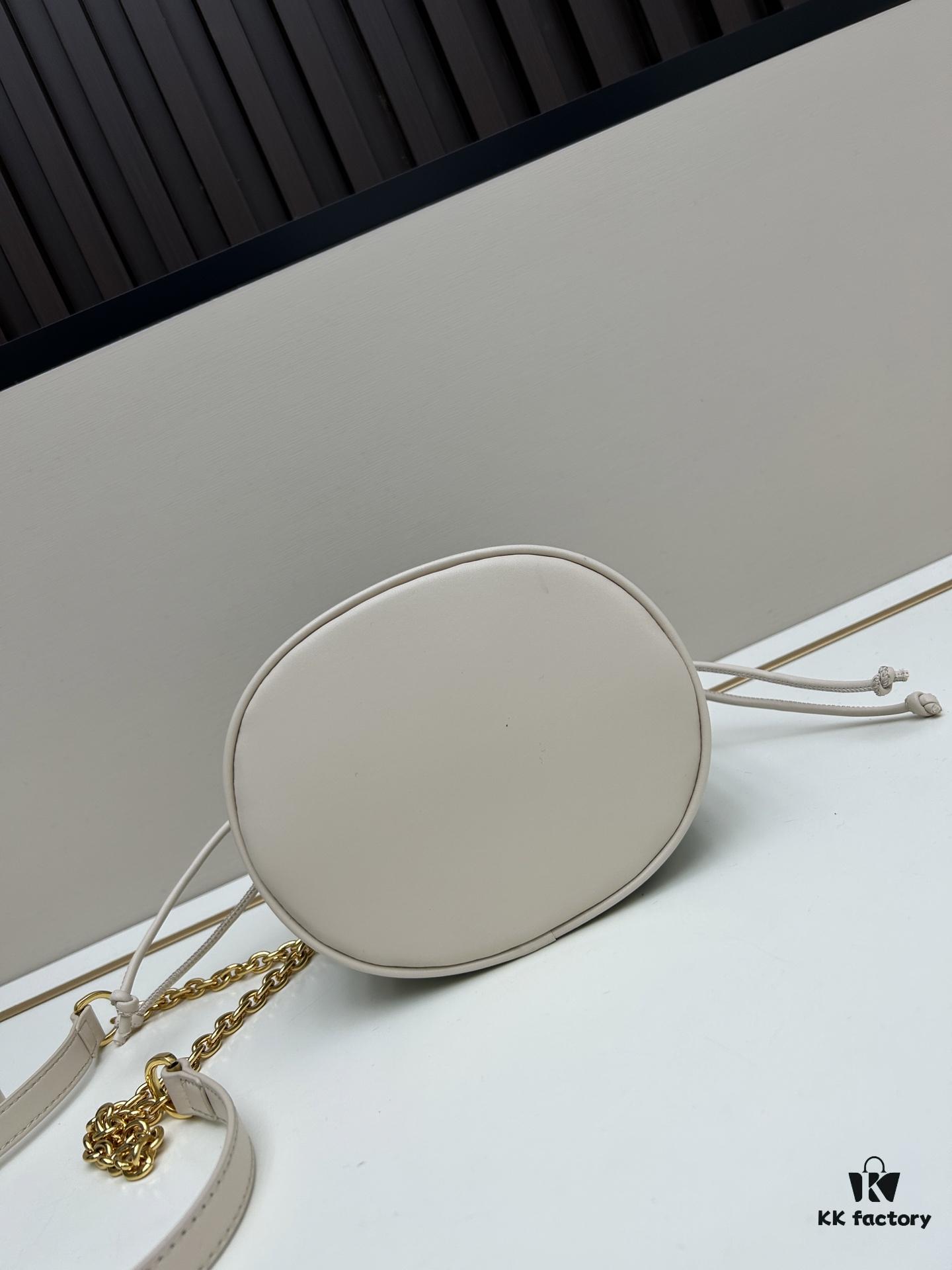 Dior Jolie Bucket Bag in Black Calfskin with Cannage Stitching, 2025 New Arrival