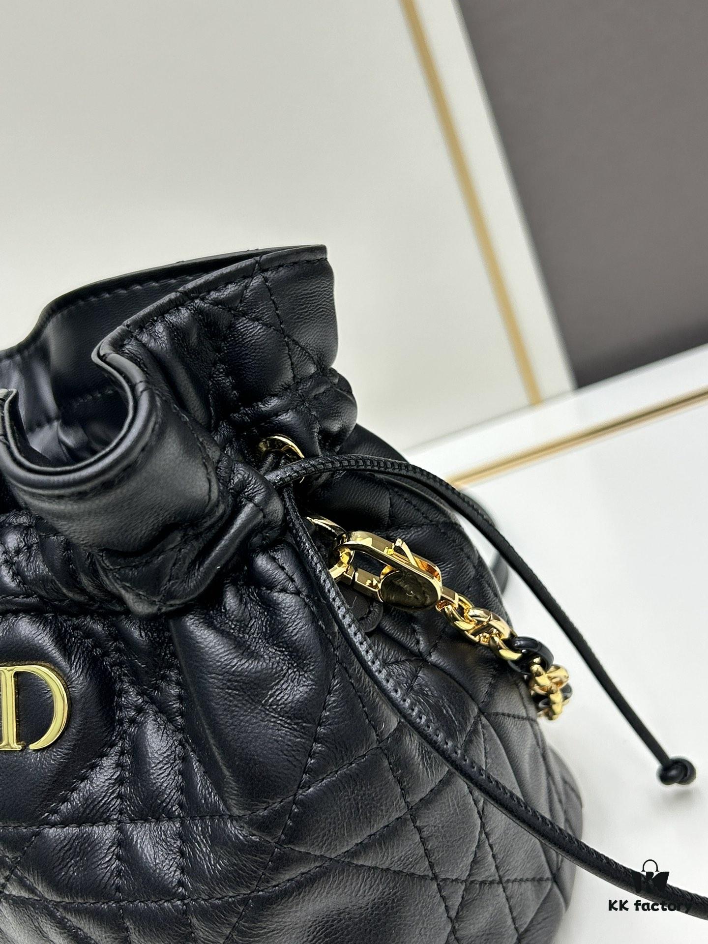 Dior Jolie Bucket Bag in Leather and Canvas, New 2025 Model
