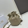 Dior Jolie Bucket Bag in Black Calfskin with Cannage Stitching, 2025 New Arrival
