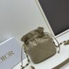 Dior Jolie Bucket Bag in Black Calfskin with Cannage Stitching, 2025 New Arrival