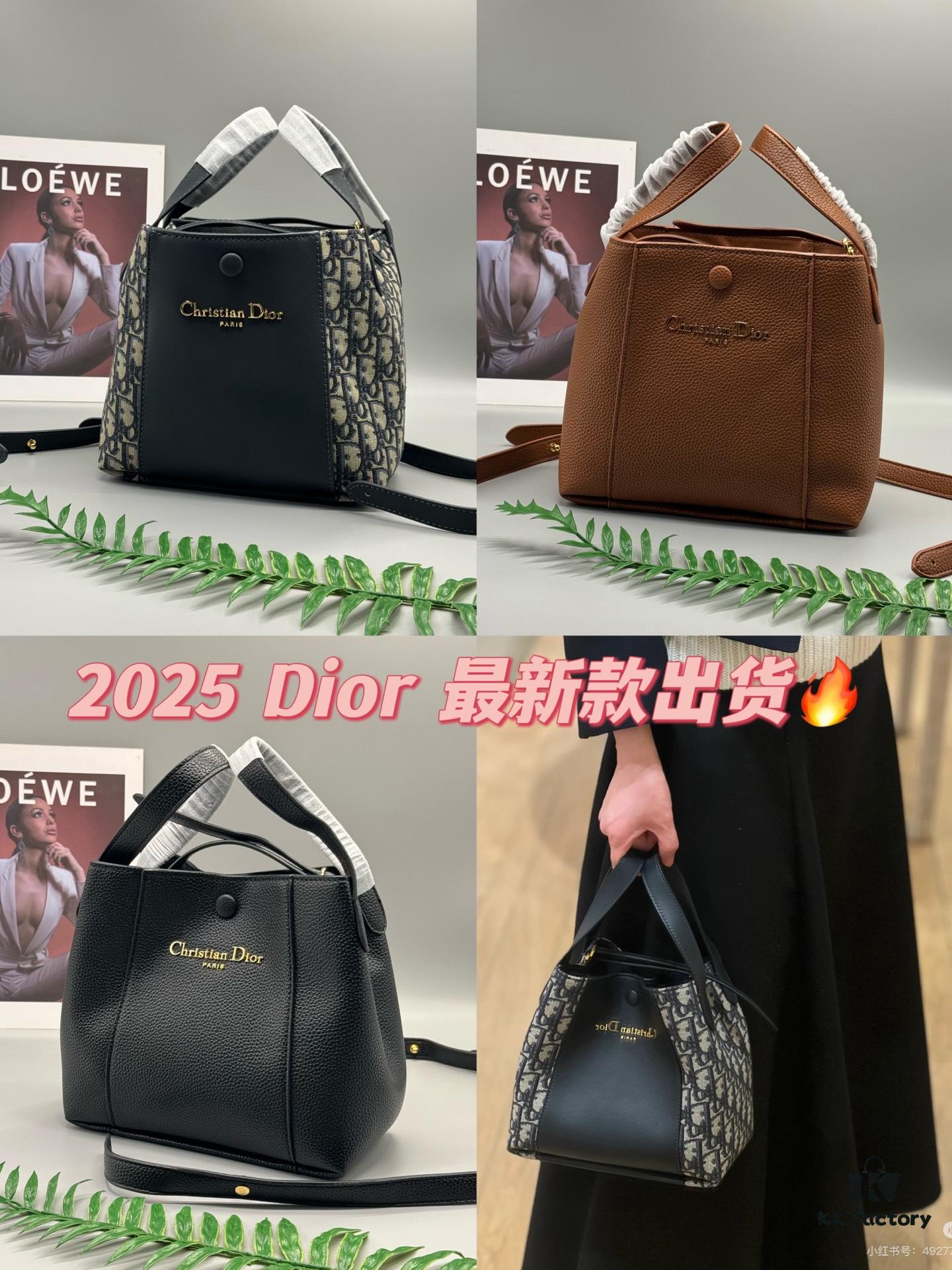 New Dior Signature Printed Bucket Bag 21*19*10cm
