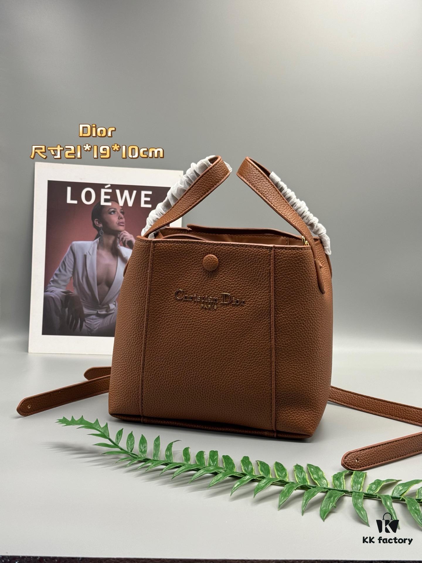 Dior New Signature Printed Bucket Bag 21*19*10cm